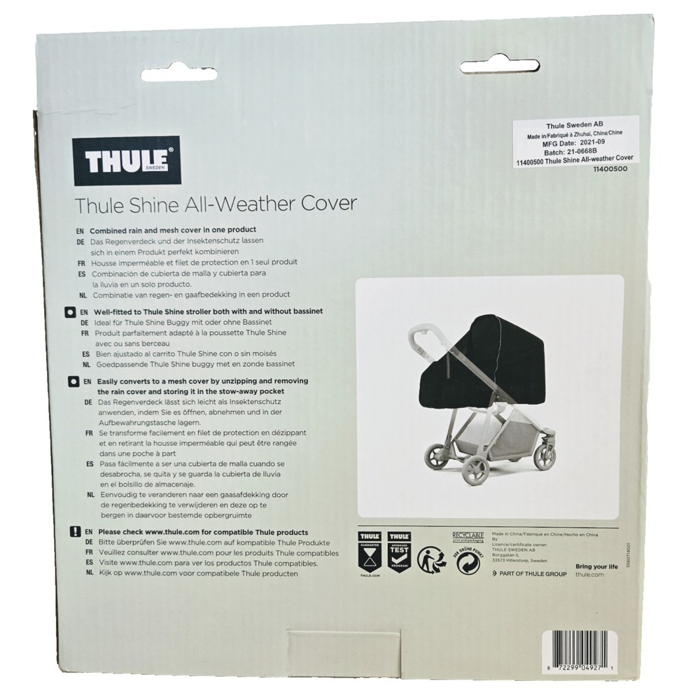 Thule Shine All-Weather Cover - New In Box - Stroller Rain Cover 11400500 - Picture 4 of 4